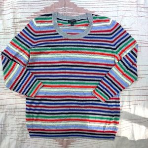 TALBOTS like new! bold stripe crewneck sweater size Small petite